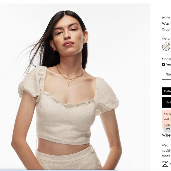 Aritzia/Wilfred Wander Linen Blouse (White) - Picture 3 of 4